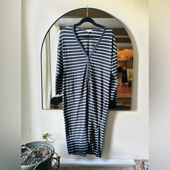 SUNDRY | women’s striped Henley Dress | size 2 (m/L) - Picture 3 of 7